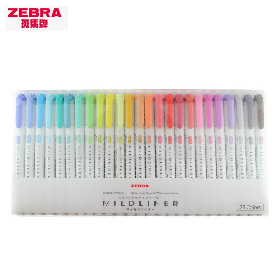 Zebra Pen Mildliner - 얼룩말 풀 마일라이너 하이라이터, WTK7 더블