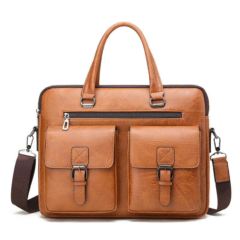 Leather Work Bag - 럭셔리 브랜드 남자 비즈니스 서류 가방