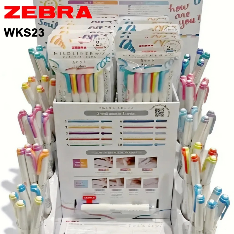 Zebra Pen Mildliner - 제브라 트윈 컬러 형광펜 WKS23 마일드라이너