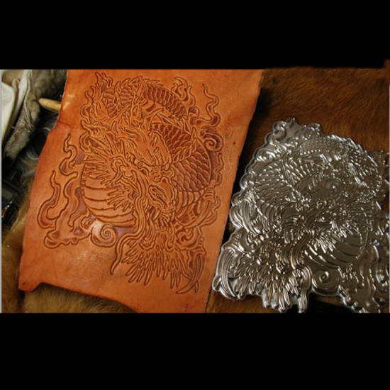 Unique Leather Work - 용 무늬 수공예 독특한 디자인 가죽