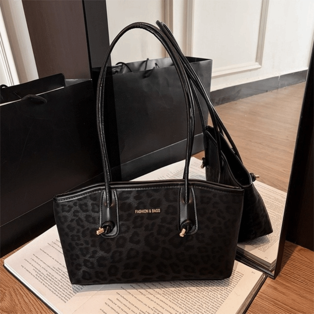유니크 레트로 레오파드 프린트 언더암 백 대용량 모던  - Unique Leather Work 리뷰 및 가격