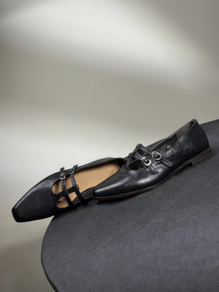 프렌치 스타일 우아한 여성 버클 스트랩 스퀘어 토 소가 - Leatherwork In French 리뷰 및 가격