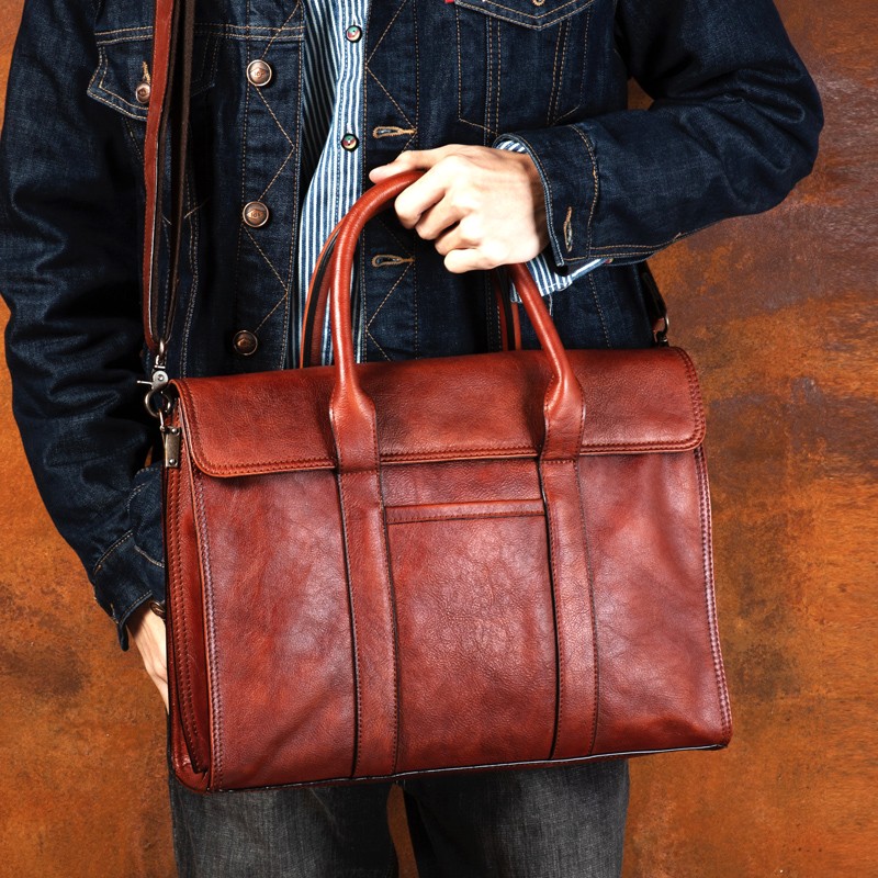 야채 무두질 가죽 핸드백 남성용 메신저 백 서류 가방  - Leather Work Bag 리뷰 및 가격