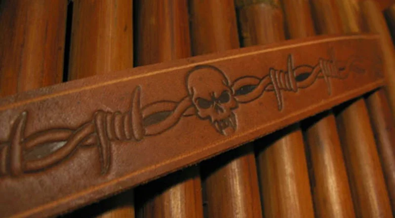 가죽 조각 도구가 포함된 가죽 공예용 가시와 해골 무늬 - Unique Leather Work 리뷰 및 가격