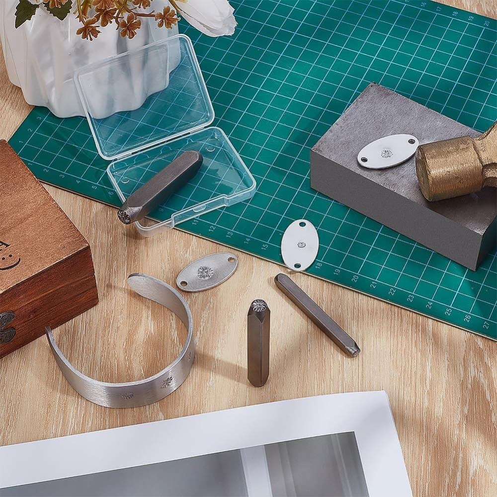 3개 금속 펀치 스탬프 하트 금속 디자인 스탬프 예술  - Leatherwork Jewelry 리뷰 및 가격