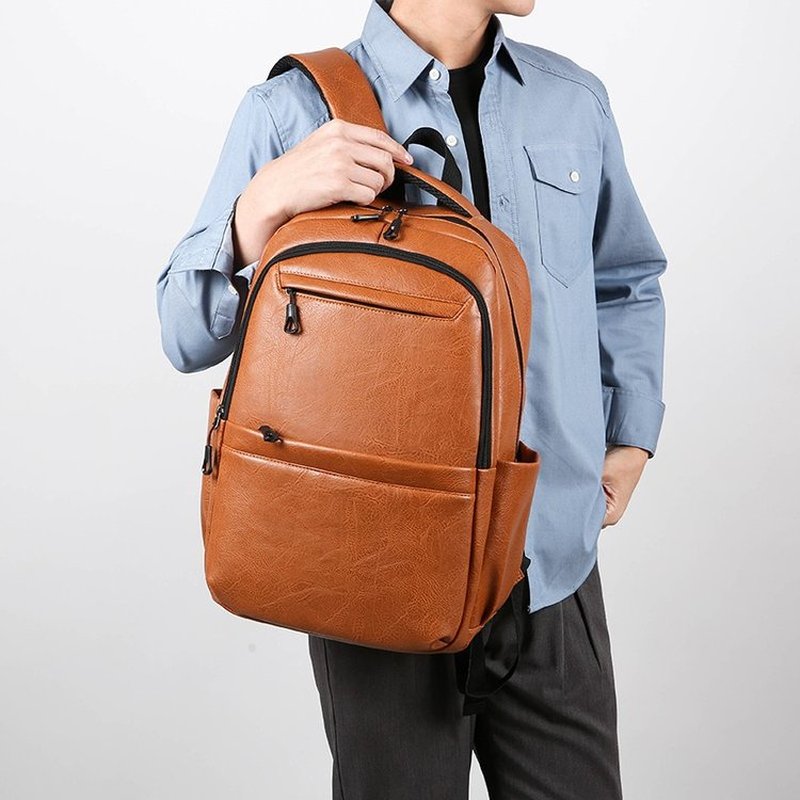 프리미엄 가죽 비즈니스 백팩 – 15.6인치 노트북 통 - Leather Work Bag 리뷰 및 가격