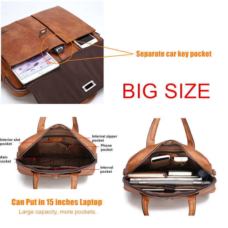 Jeep Buluo 남성용 가죽 서류가방 14인치 노트 - Leather Work Bag 리뷰 및 가격