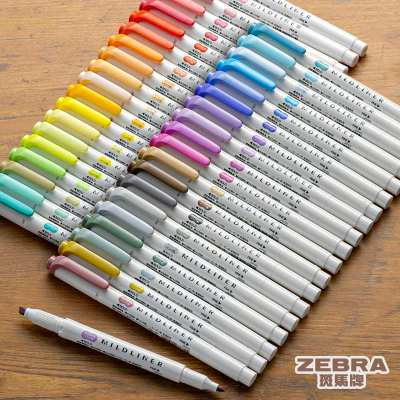 일본 제브라 마일드라이너 형광펜 수성 마커 펜 WKT7 - Zebra Pen Mildliner 리뷰 및 가격