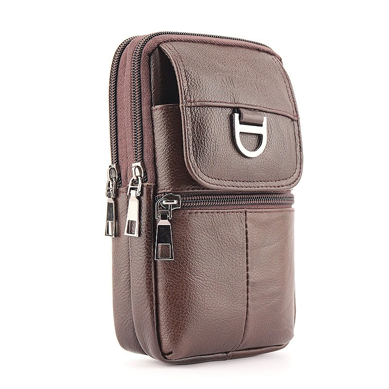 남성용 가죽 허리 가방 - 대용량 휴대폰 벨트 가방 - - Leather Work Bag 리뷰 및 가격
