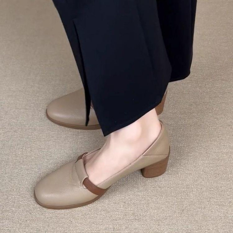 여성용 레트로 프렌치 스타일 로퍼 슈즈 부드러운 가죽  - Leatherwork In French 리뷰 및 가격